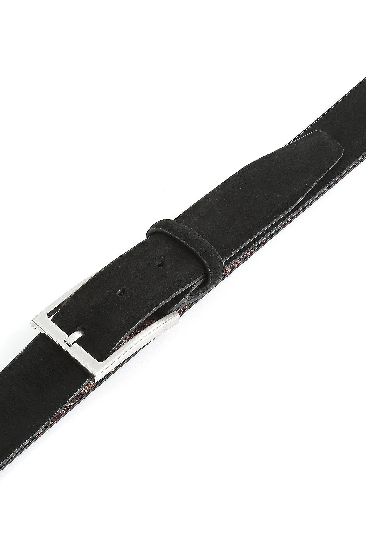 Veloursleder Gürtel - Schwarz