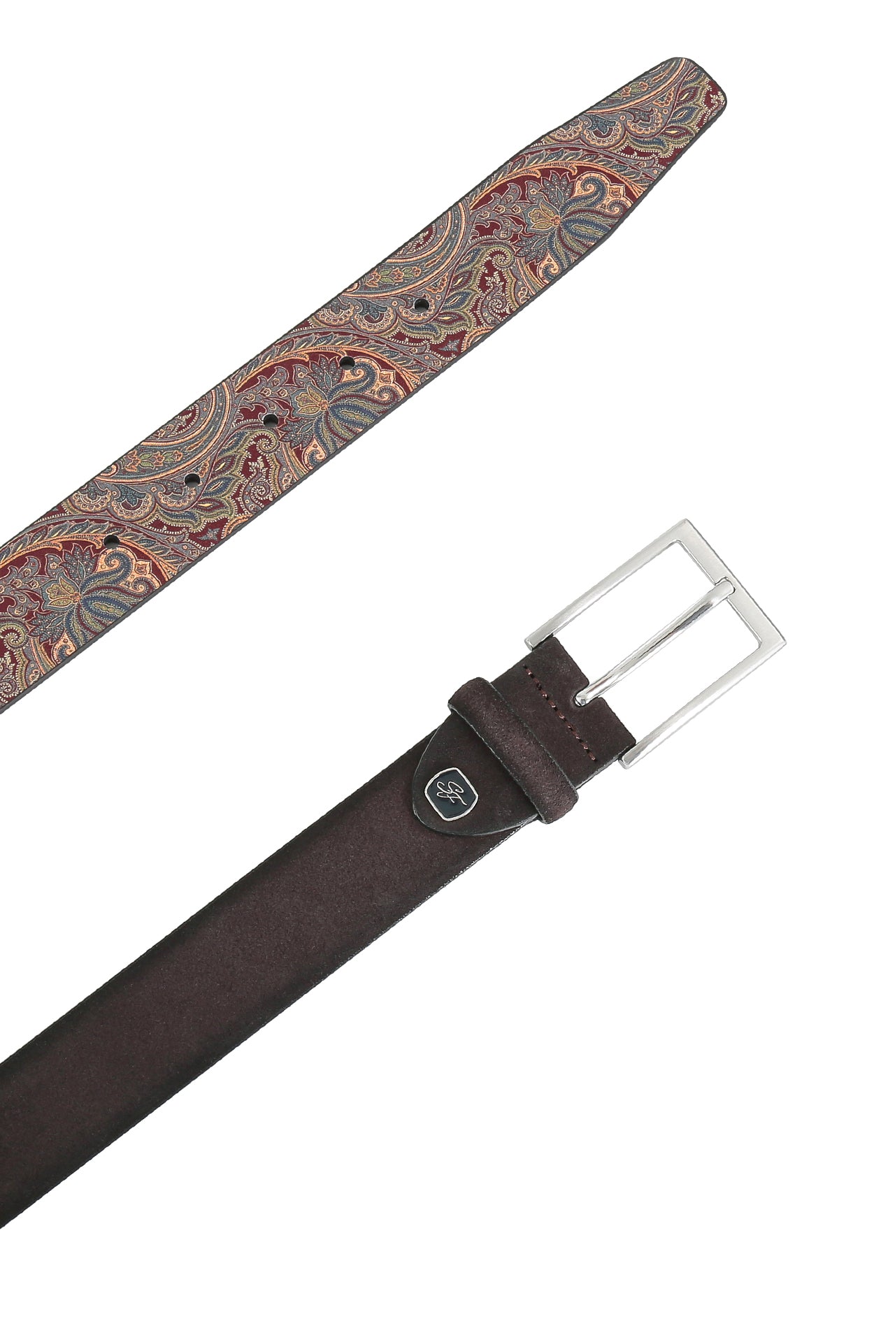 Veloursleder Gürtel - Dunkelbraun