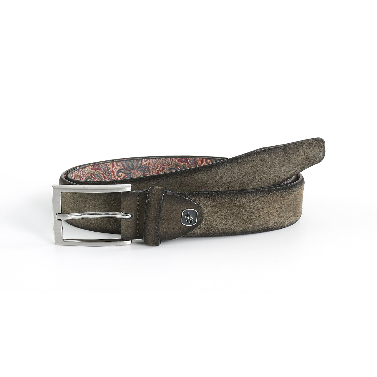 Veloursleder Gürtel - Grün