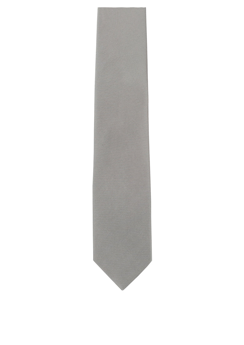 Seidenfalter Basic Uni Krawatte - 7 cm - Vorderseite der Krawatte - Hellbeige