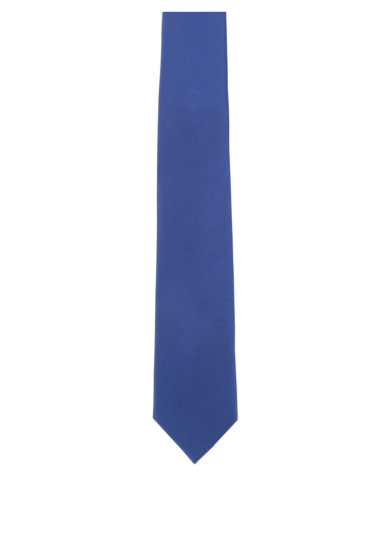 Seidenfalter Basic Uni Krawatte - 6 cm - Vorderseite der Krawatte - Jeansblau