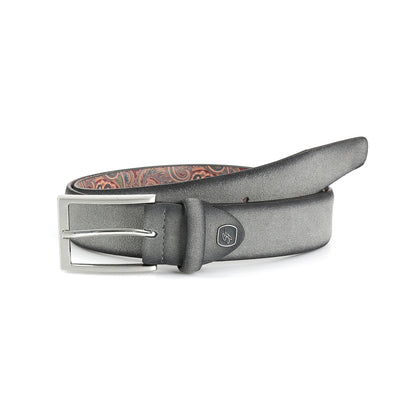 Veloursleder Gürtel - Grau
