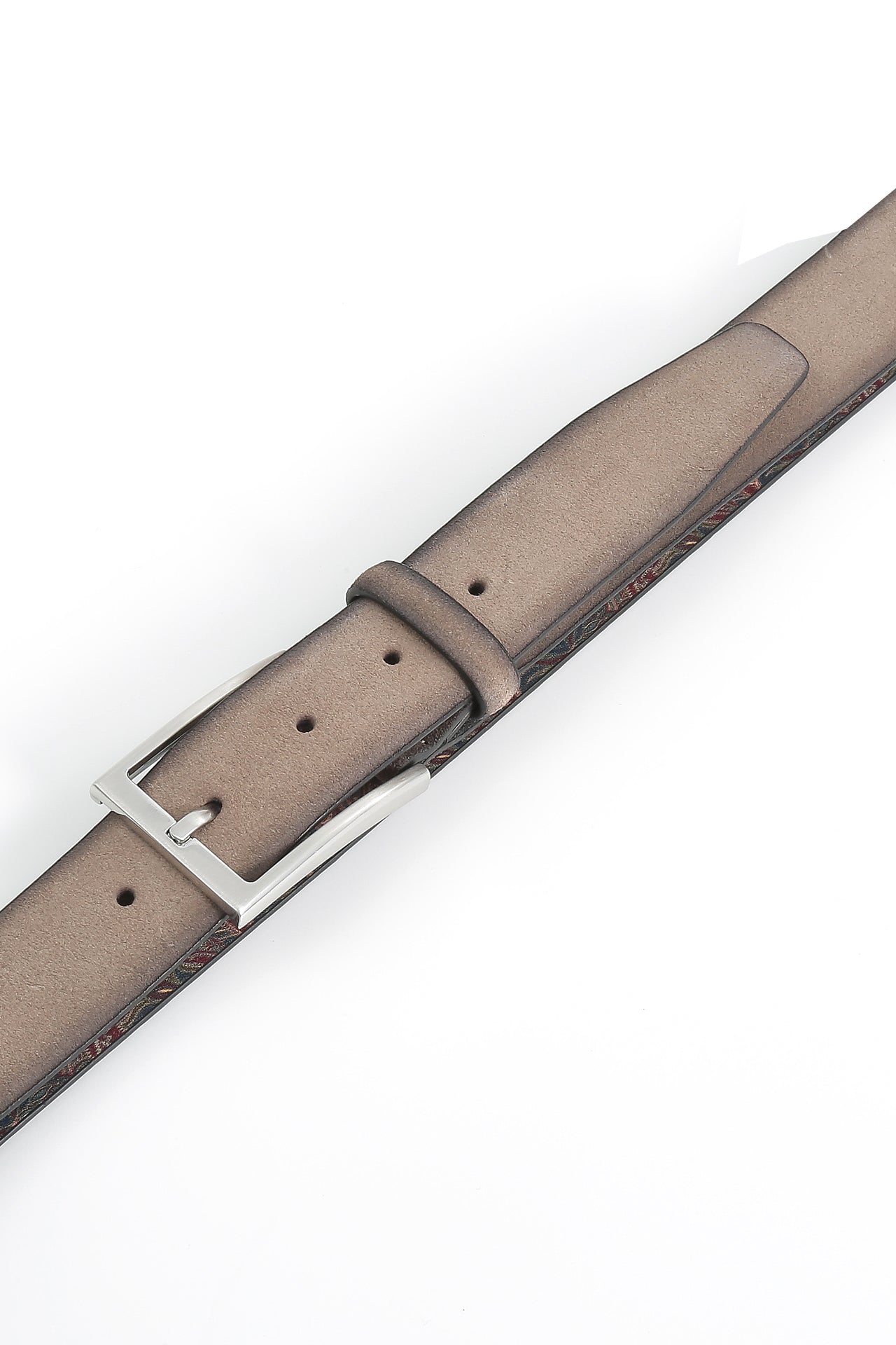 Veloursleder Gürtel - Taupe