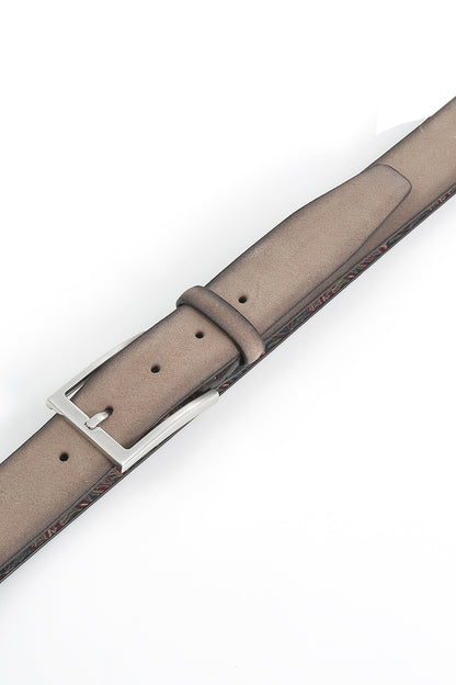 Veloursleder Gürtel - Taupe