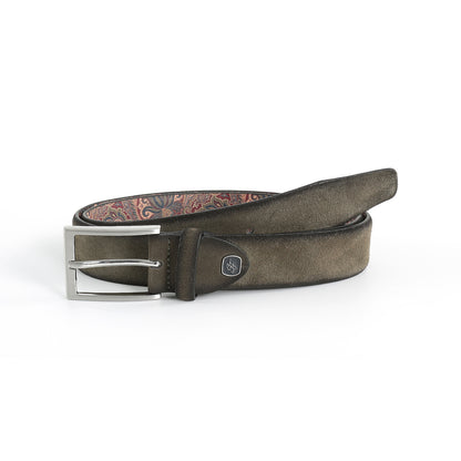 Veloursleder Gürtel - Grün